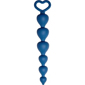  Синяя анальная цепочка Heart Ray 17,5 см 