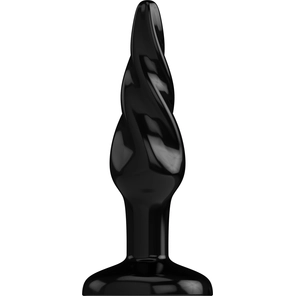  Черная витая анальная пробка Rounded 5 Inch 12,7 см 