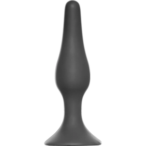  Темно-серая анальная пробка Slim Anal Plug Large 12,5 см 