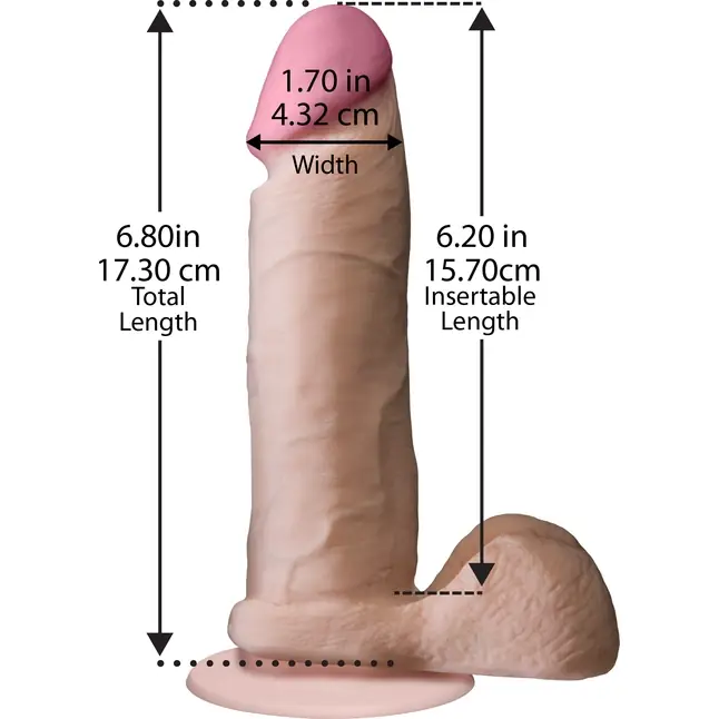 Реалистичный фаллоимитатор The Realistic Cock ULTRASKYN 6” на присоске - 17,3 см - The Realistic Cock. Фотография 2.