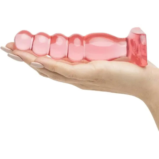 Розовая анальная пробка Crystal Jellies 5 Anal Delight - 14 см - Crystal Jellies. Фотография 4.
