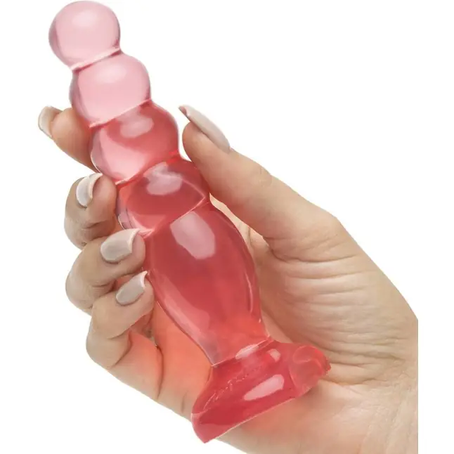 Розовая анальная пробка Crystal Jellies 5 Anal Delight - 14 см - Crystal Jellies. Фотография 7.
