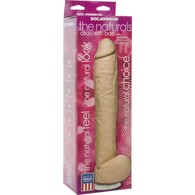 Фаллоимитатор большого размера The Naturals Vac-U-Lock Removable Suction Cup 12 Dong with Balls - 29,5 см - The Naturals. Фотография 3.