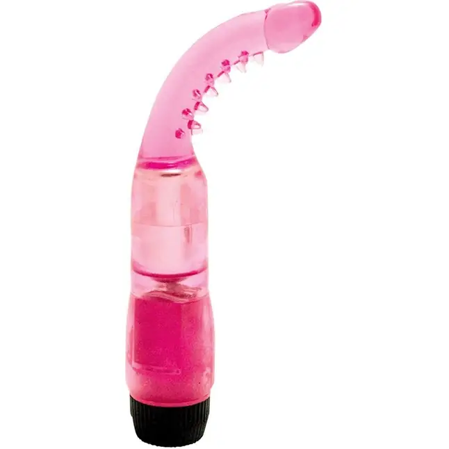 Розовый вибромассажер-стимулятор G-spot - 19 см