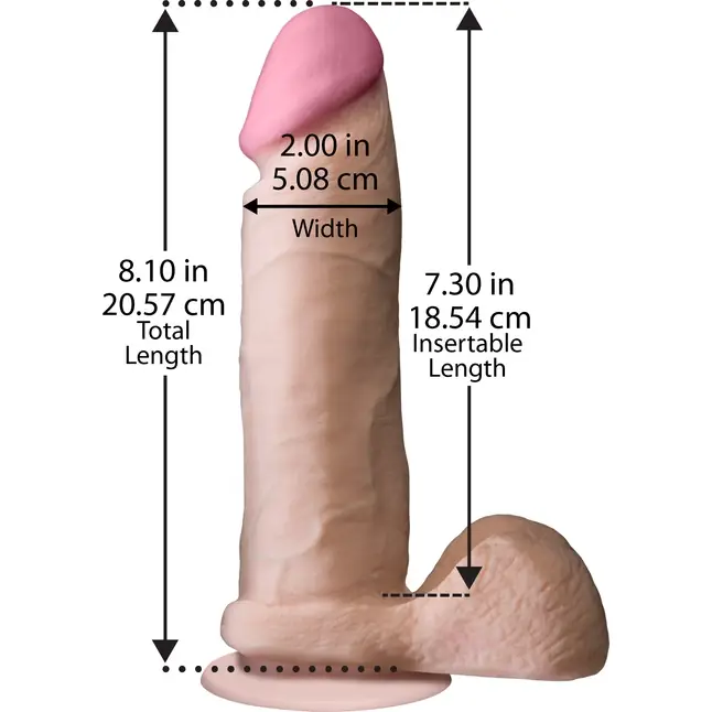 Ультрареалистичный фаллоимитатор The Realistic Cock ULTRASKYN 8” - 20,57 см - The Realistic Cock. Фотография 2.