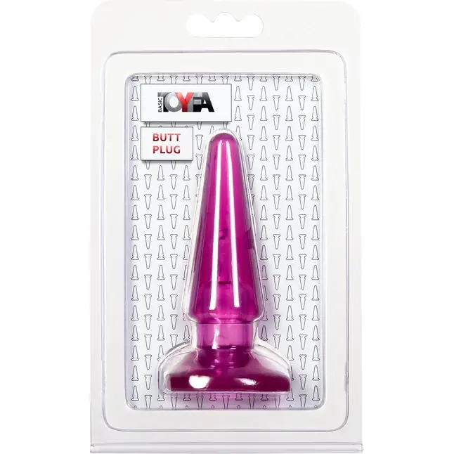 Фиолетовая анальная пробка BUTT PLUG - 9,5 см. Фотография 3.