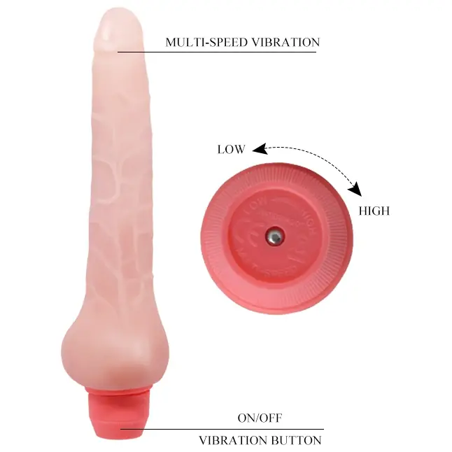 Телесный гнущийся вибратор Sensual Spin - 19,3 см. Фотография 5.
