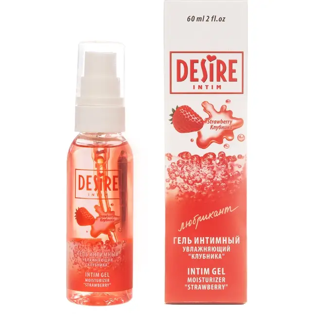 Интимный гель DESIRE с ароматом клубники - 60 мл