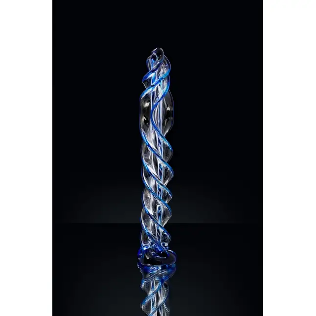 Прозрачный спиралевидный стимулятор из стекла - 18,5 см - Sexus Glass. Фотография 12.
