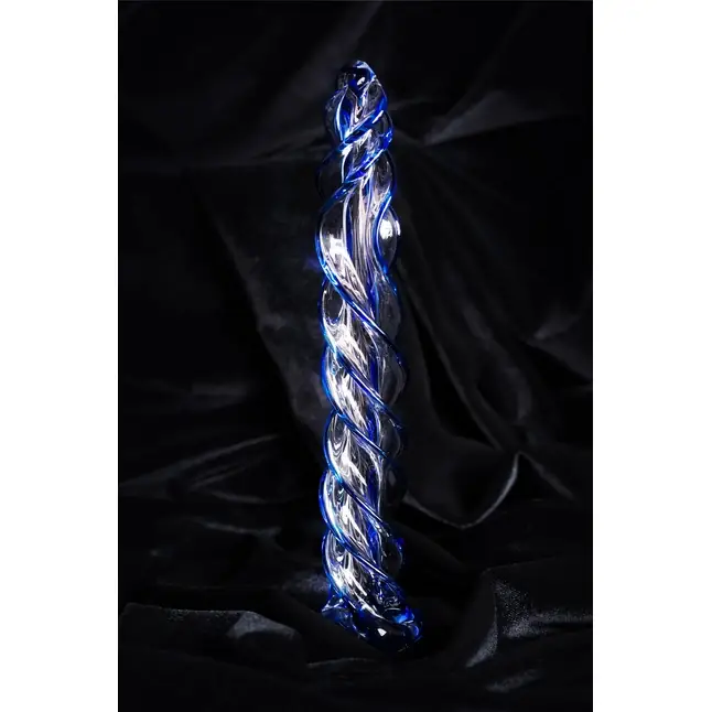 Прозрачный спиралевидный стимулятор из стекла - 18,5 см - Sexus Glass. Фотография 13.