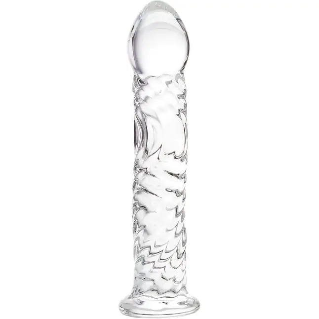 Стеклянный фаллоимитатор Волна - 17 см - Sexus Glass
