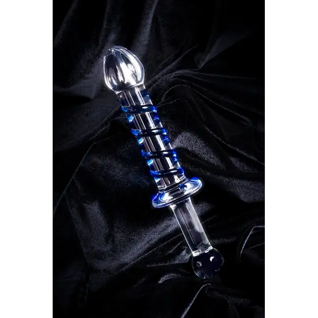 Двусторонний стеклянный фаллоимитатор - 22,5 см - Sexus Glass. Фотография 10.