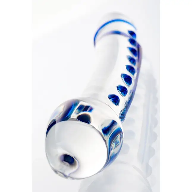 Двусторонний прозрачный фаллос из стекла - 20 см - Sexus Glass. Фотография 7.