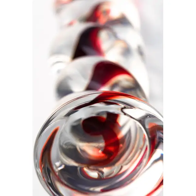 Стеклянный фаллос в виде спирали - 18 см - Sexus Glass. Фотография 5.