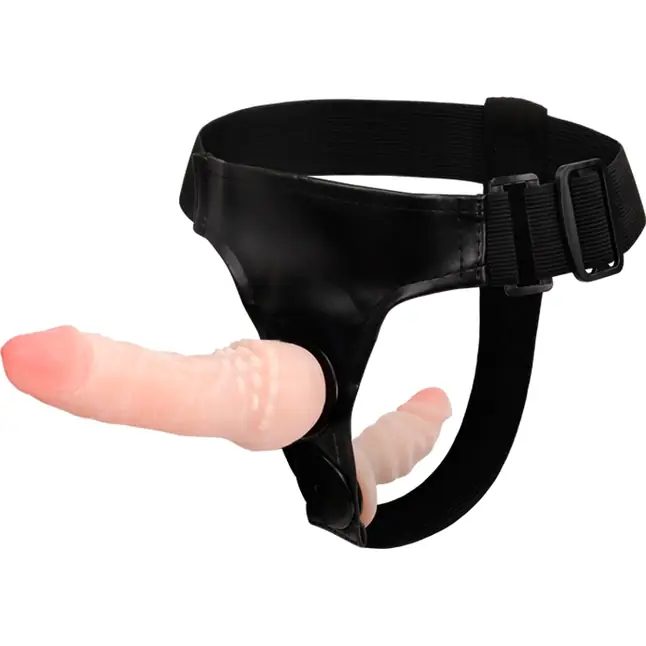 Поясной фаллос на трусиках с вагинальной пробкой Female Harness Ultra - 16,5 см. Фотография 3.