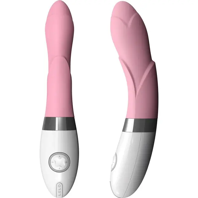 Розовый, украшенный лепестками вибратор Iris Pink - 22 см. Фотография 2.