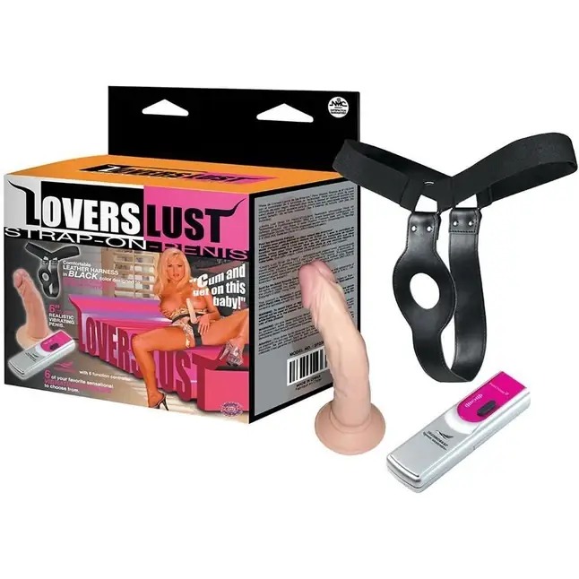 Поясной вибратор-страпон Lovers lust - 15,2 см. Фотография 2.