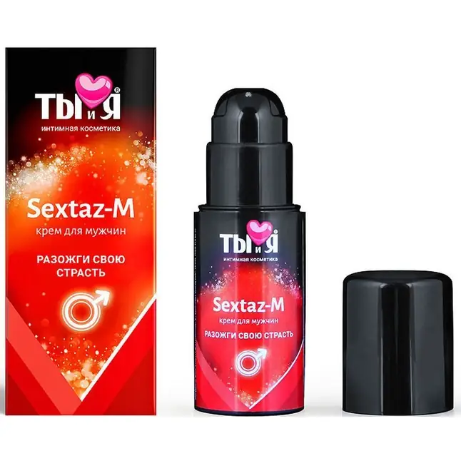 Крем Sextaz-m с возбуждающим эффектом для мужчин - 20 гр - Серия  Ты и Я. Фотография 3.
