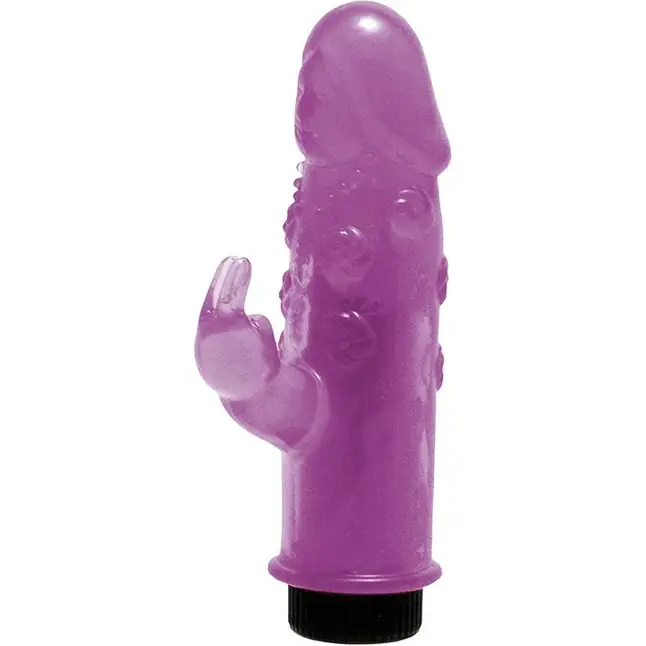 Небольшой вибратор с клиторальным стимулятором MICRO BEAVER VIBRATOR - 12,7 см