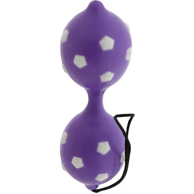 Фиолетовые вагинальные шарики DUO BALLS. Фотография 2.