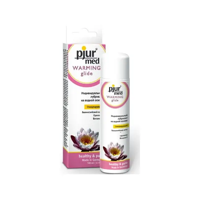 Стимулирующий лубрикант с экстрактом лотоса pjur MED Warming glide - 100 мл - Pjur MED