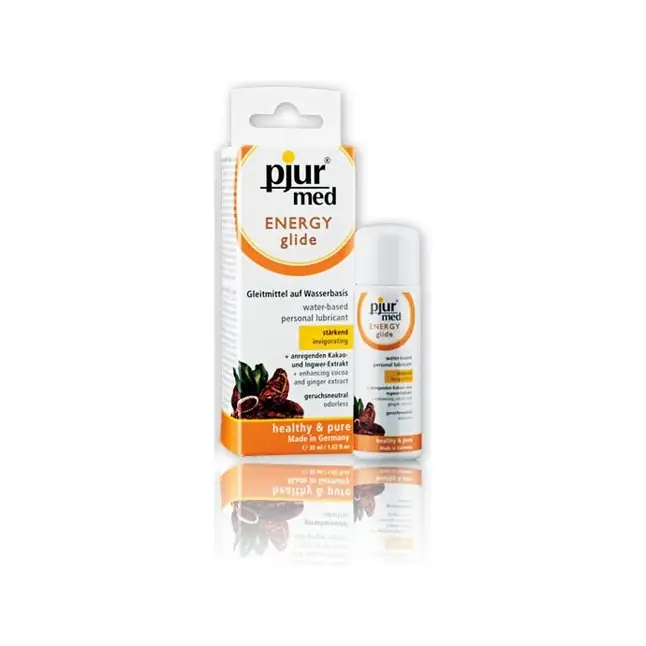 Тонизирующий натуральный лубрикант с имбирем и какао pjur MED Energy glide - 30 мл - Pjur MED