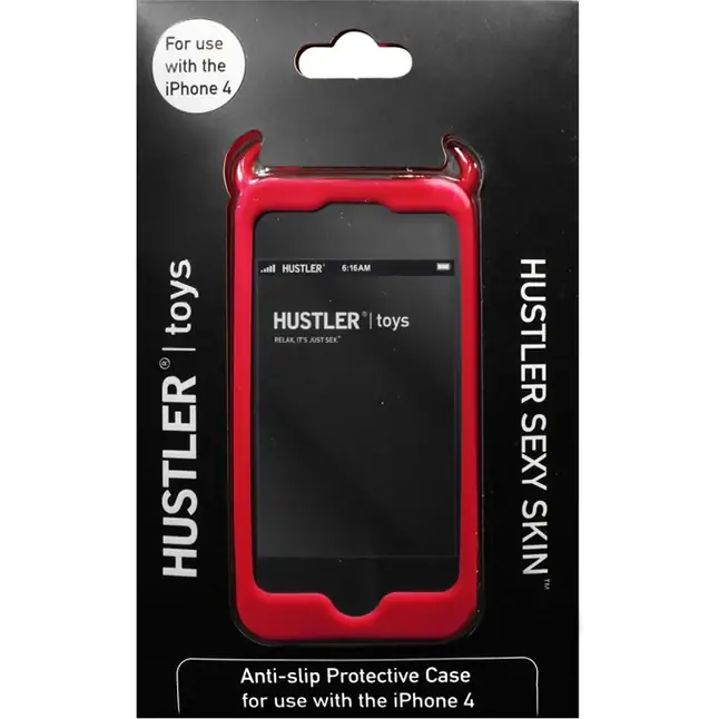 Красный чехол HUSTLER из силикона для iPhone 4, 4S. Фотография 2.