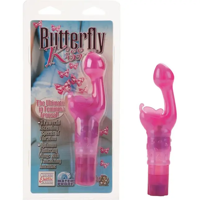 Розовый массажер BUTTERFLY KISS для G-стимуляции - Kiss Vibes. Фотография 2.