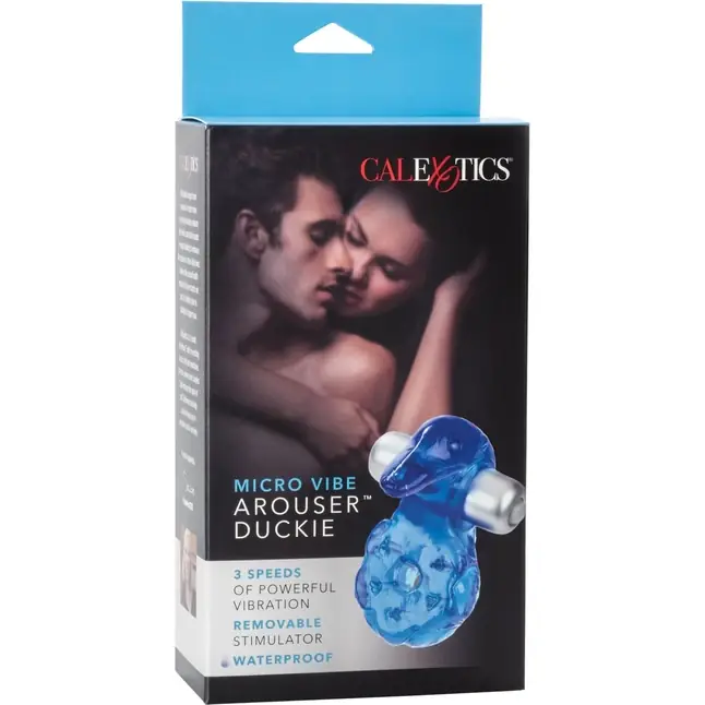 Синее эрекционное кольцо с утенком Micro Vibe Arouser Power Duckie - Couples Enhancers. Фотография 4.