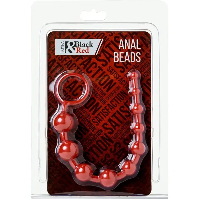 Красная анальная цепочка Black Red - 31 см - Black Red. Фотография 2.