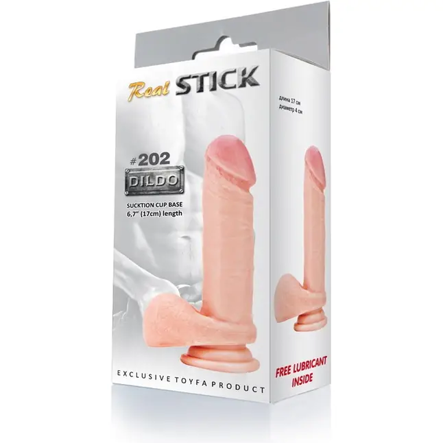 Фаллоимитатор RealStick #202 - 17 см - RealStick. Фотография 2.