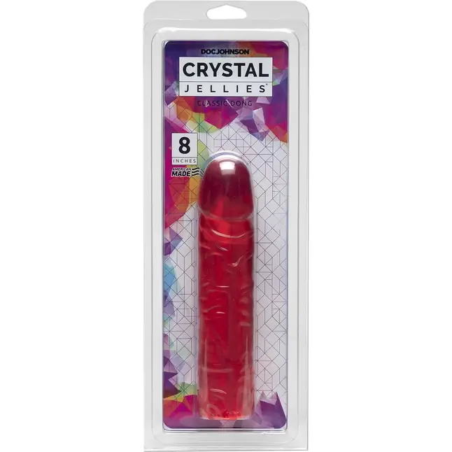 Розовый прозрачный гелевый фаллоимитатор Сristal Jellies - 20 см - Crystal Jellies. Фотография 2.