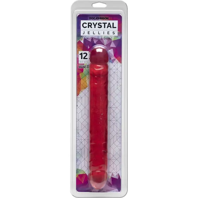 Двухсторонний гелевый фаллоимитатор Crystal Jellies 12 Jr. Double Dong - 30,5 см - Crystal Jellies. Фотография 2.