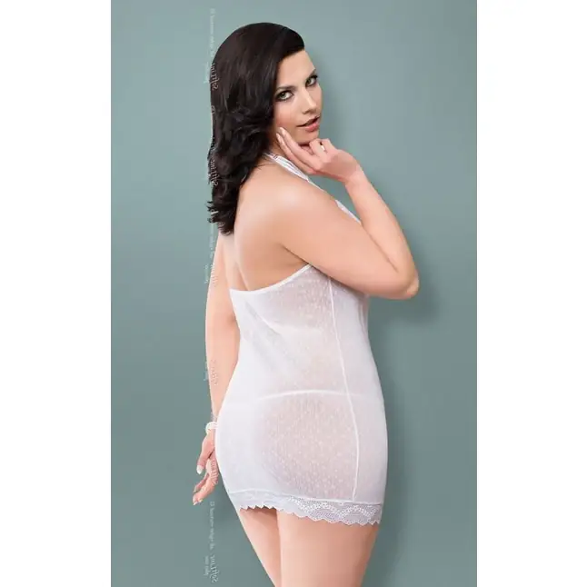 Кружевная сорочка Tess со стразами - Plus size. Фотография 2.