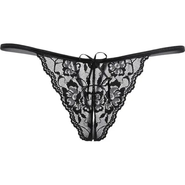 Трусики-стринг с разрезиком - Pants Thongs. Фотография 3.