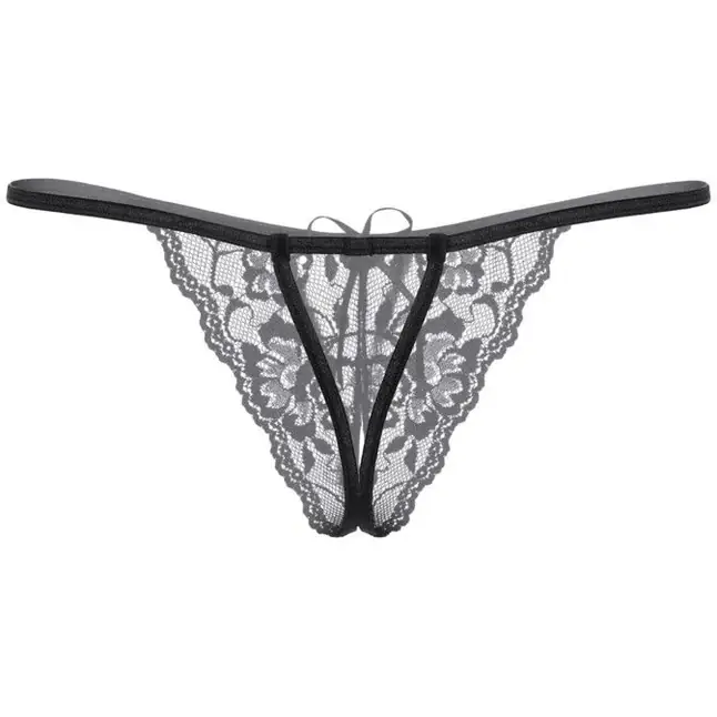 Трусики-стринг с разрезиком - Pants Thongs. Фотография 4.
