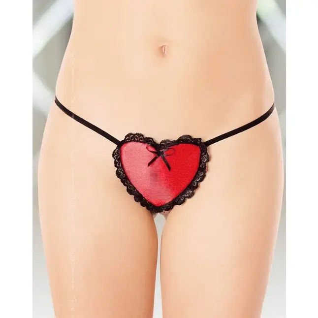 Красные трусики-сердечко - Pants Thongs