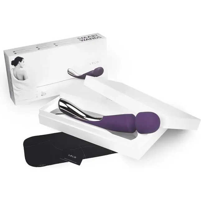 Большой профессиональный массажер Smart Wand Large фиолетового цвета. Фотография 3.