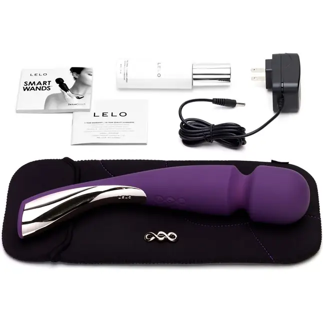 Большой профессиональный массажер Smart Wand Large фиолетового цвета. Фотография 6.