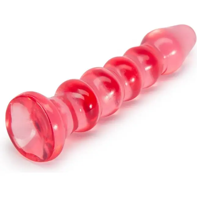 Анальная елочка из розового геля Crystal Jellies Anal Plug Bumps - 15,2 см - Crystal Jellies. Фотография 2.
