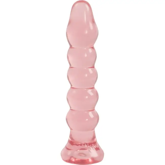 Анальная елочка из розового геля Crystal Jellies Anal Plug Bumps - 15,2 см - Crystal Jellies
