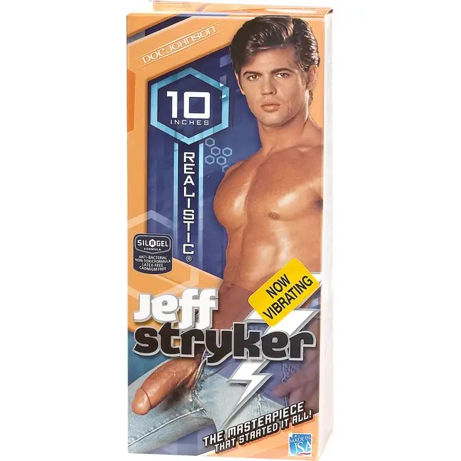 Реалистичный гигант на присоске с пультом управления вибрацией JEFF STRYKER - 26 см. Фотография 3.