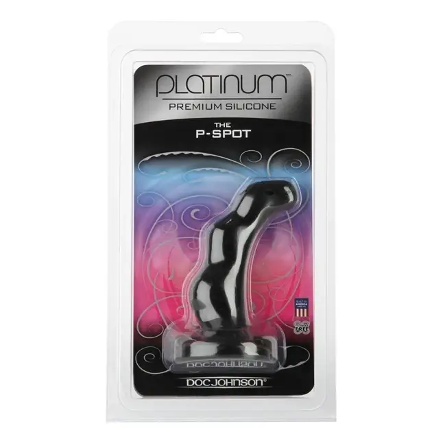 Чёрный массажер простаты P-SPOT - Platinum Premium Silicone. Фотография 2.