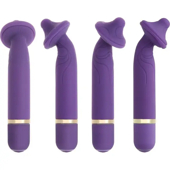 Фиолетовый G-Spot вибромассажер The Mystical Mushroom - 14 см - WonderLand. Фотография 2.