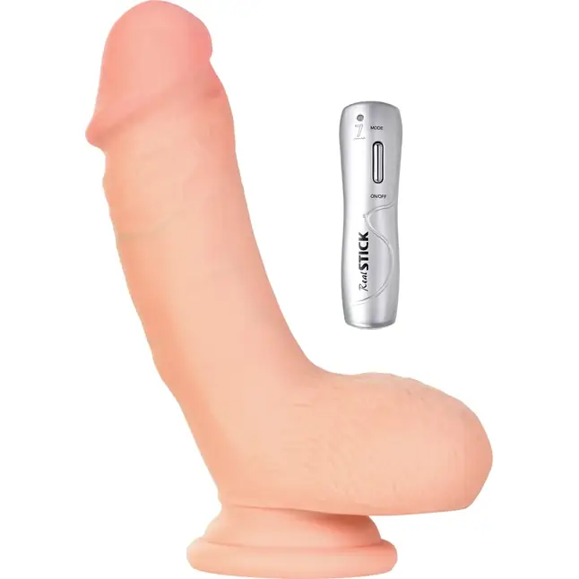 Телесный вибратор-реалистик на присоске - 18,5 см - RealStick Elite