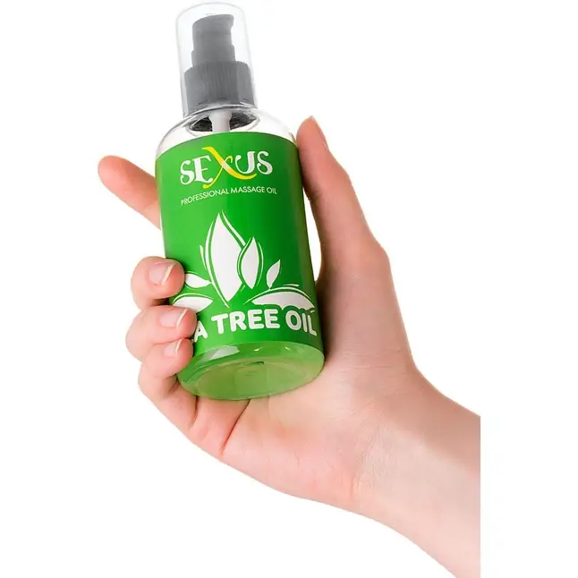 Массажное масло с ароматом чайного дерева Tea Tree Oil - 200 мл - Sexus Lubricant. Фотография 3.