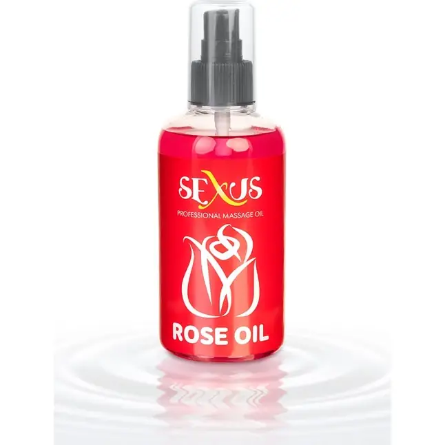 Массажное масло с ароматом розы Rose Oil - 200 мл - Sexus Lubricant. Фотография 3.