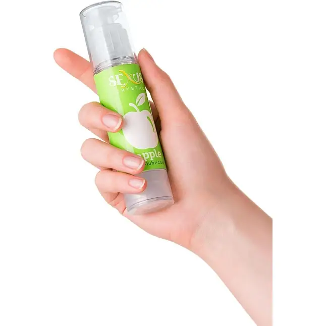 Увлажняющий лубрикант с ароматом яблока Crystal Apple - 60 мл - Sexus Lubricant. Фотография 3.