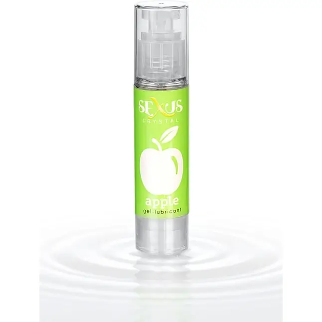 Увлажняющий лубрикант с ароматом яблока Crystal Apple - 60 мл - Sexus Lubricant. Фотография 4.