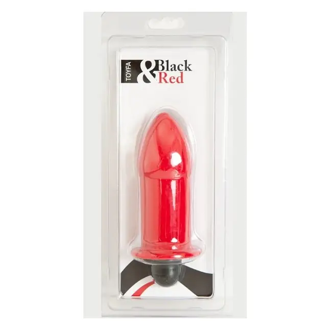 Красная водонепроницаемая вибровтулка - 14,5 см - Black Red. Фотография 2.